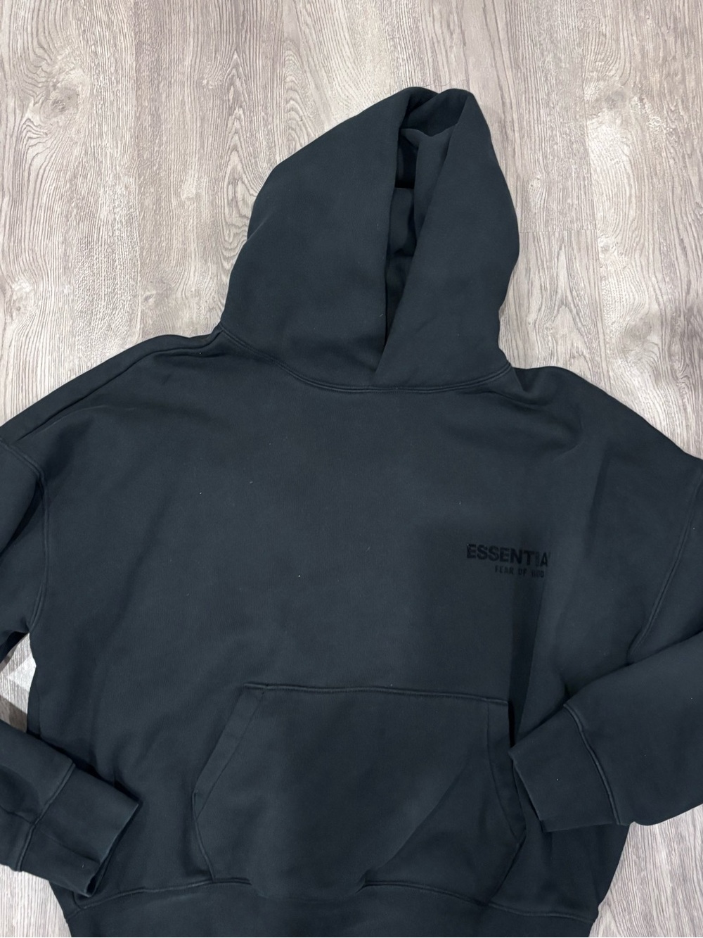 Essentials Men’s Black Crewneck Hoodie Sweatshirt